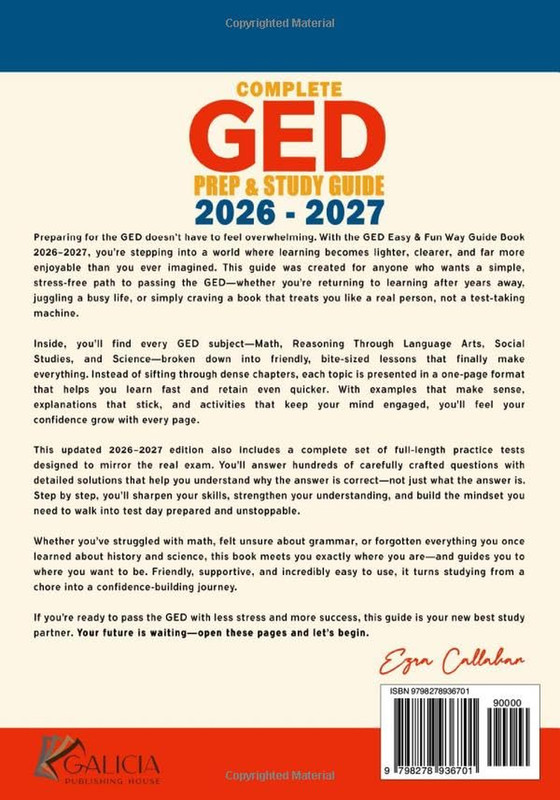 Complete GED Prep & Study Guide 2026 - 2027: User-Friendly Review Notes and Exte gallery