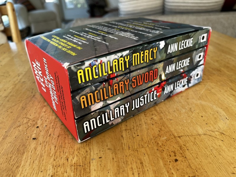 Ann Leckie Imperial Radch Trilogy ANCILLARY Justice, Sword, Mercy Orbit PB Box