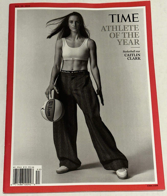 TIME MAGAZINE December 30 2024 CAITLIN CLARK Athlete of The Year No Label WNBA