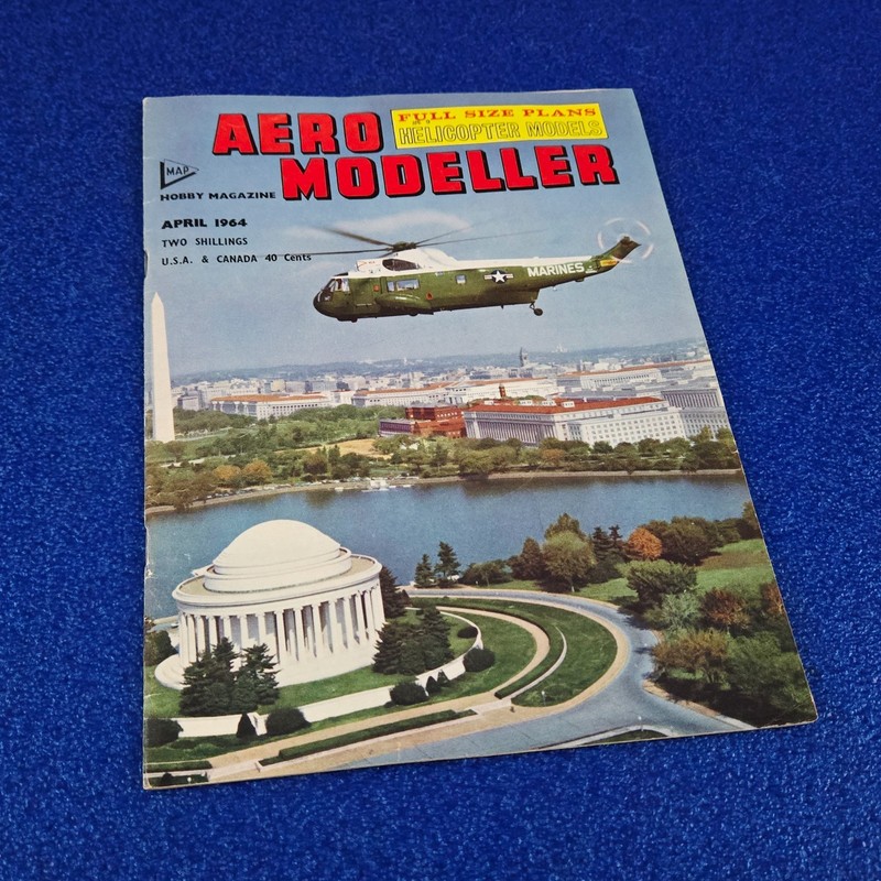 AERO MODELLER - FULL SIZE PLANS HELICOPTER MODELS APRIL 1964 MAGAZINE gallery