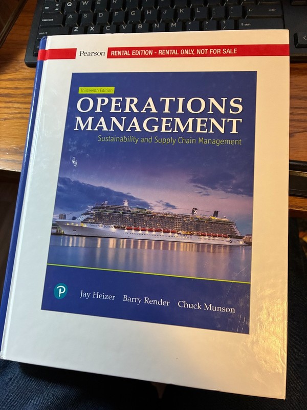 Operations Management 13th Global Edition Rental edition LIKE NEW