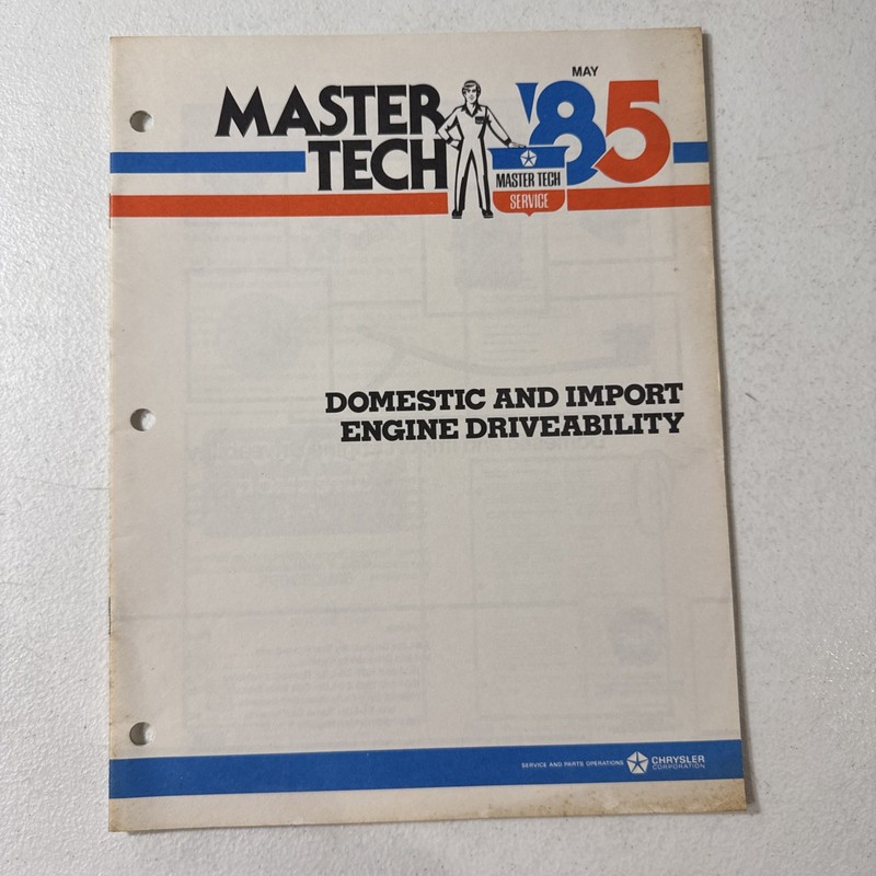 Chrysler 1985 Domestic & Import Engine Driveability Master Tech Reference Book