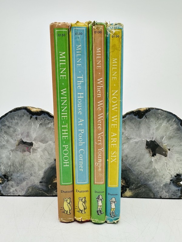 A A Milne Winnie The Pooh 4 Book Lot HC DJ Ernest H Shepard 1961 Set Illustrated
