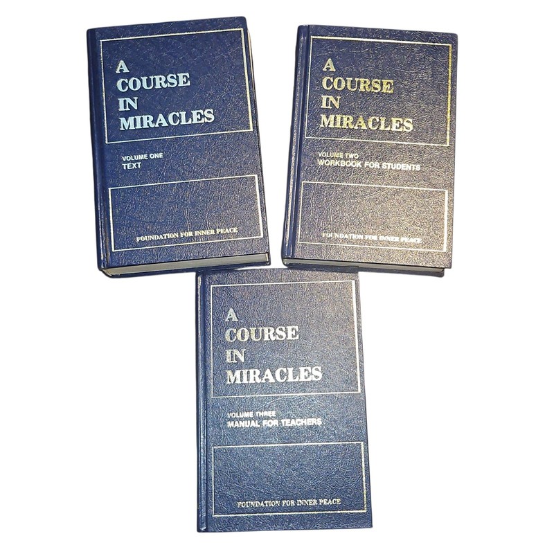 A Course in Miracles 3 Volume Set – Vol. 1-3 1978 Hardcover Set Vintage Peace