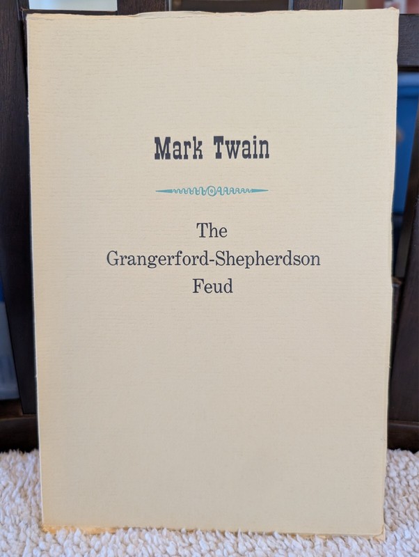 The Grangerford-Shepherdson Feud Mark Twain 1985 Softcover