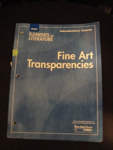 ELEMENTS OF LITERATURE: FINE ARTS OVERHEAD TRANSPARENCIES By Rinehart And VG