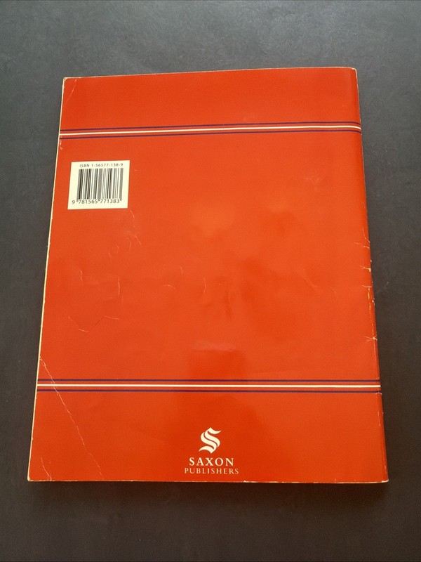 Algebra 1 Home Study by John Saxon (2001, Paperback, Third Edition) gallery