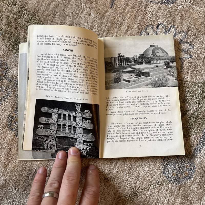 1956 The Handbook of India Govt of India Tourism Dept with Map gallery
