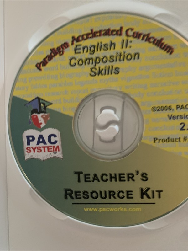 Paradigm Accelerated Curriculum English II Composition Skills TRK CD-ROM PDF gallery