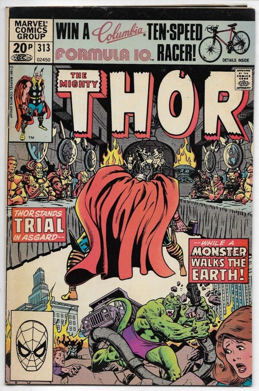 The Mighty Thor #313 Marvel Comics Moench Pollard Day 1981 VG