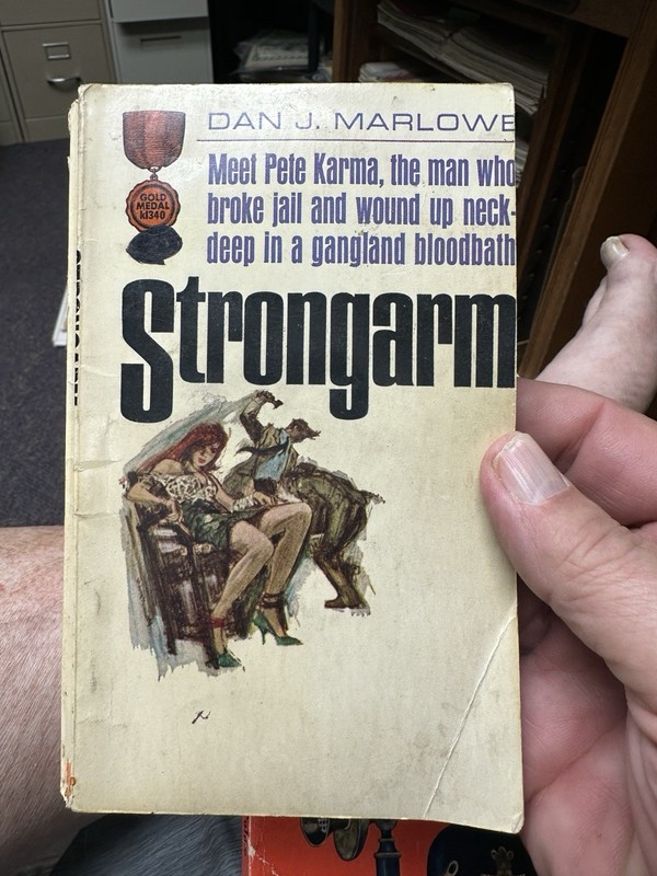 Strongarm Crime Thriller Paperback Book by Dan J. Marlowe from Gold Medal 1963