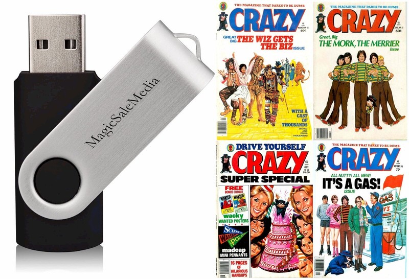 Crazy – Illustrated Satire Humor Funny Comics Magazines – 105 Old Issues on USB