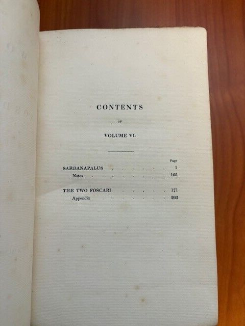 1825 *Lord Byron’s Works in 6 vols*, vols 2,3,4,6 only John Murray HC, Fair/Good gallery