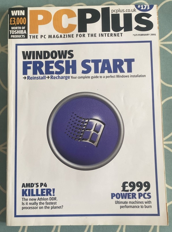 PC-Plus Magazine February 2001 #173 – 244 pages VGC Athlon DDR windows power PCs