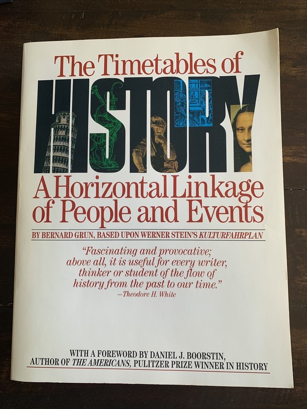 The Timetables of History by Bernard Grun (1987, Trade Paperback, Revised…