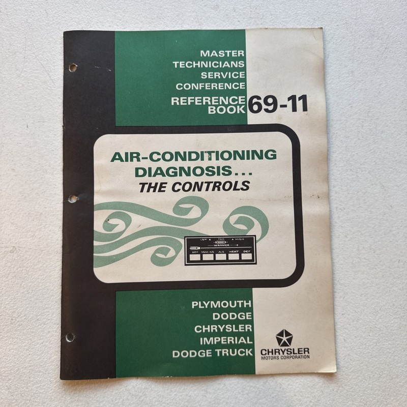 Chrysler 69-11 Air Conditioning Diagnosis Controls Master Tech Reference Book