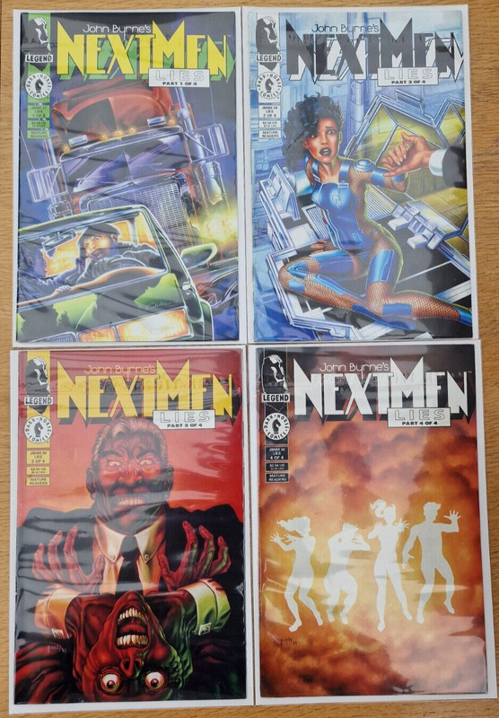 John Byrne’s Next Men Lies 1-4 Complete Story / Set 1994 1st Edition