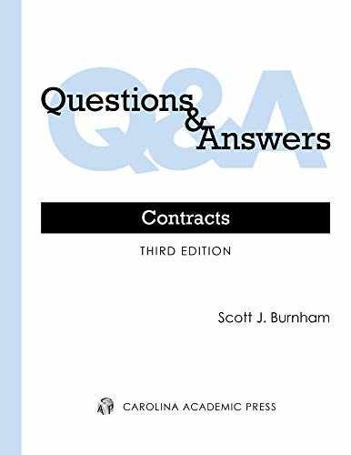 Questions & Answers: Contracts – Paperback, by Burnham Scott – Very Good f