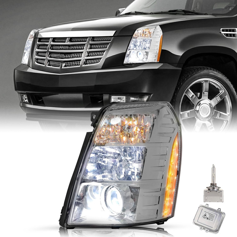 Headlight Assembly Bulbs and Ballast Included Replacement for 2007-2014 Cadillac