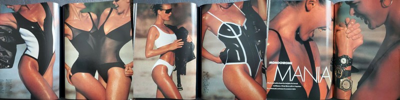 1989 UK ELLE mag CLAUDIA SCHIFFER Annette Roque topless TERRY GILLIAM Y Le Bon
