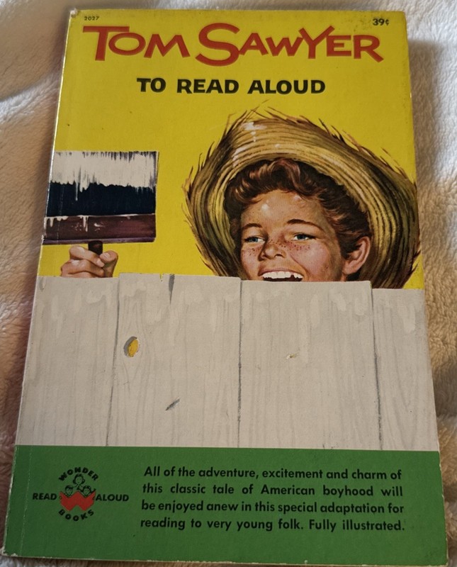 Vintage 1961 Book TOM SAWYER To Read Aloud» 159 Pages Illustrated Paperback