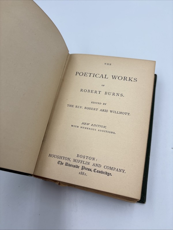 1882 The Poetical Works of Robert Burns Boston Houghton, Mifflin & C.Loose Pages gallery