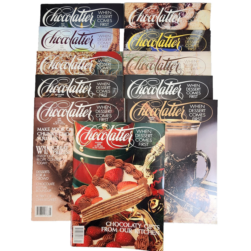 Chocolatier Magazine 1988-1989 – Lot of 11