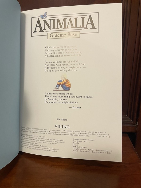 Animalia - Hardcover By Base, Graeme Viking gallery