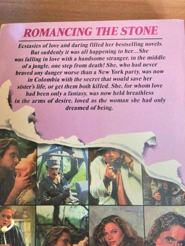 Romancing the Stone Joan Wilder Vintage 1984 Movie Tie-In Paperback Novel Book gallery