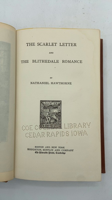 The Scarlet Letter and The Blithedale Romance Nathaniel Hawthorne Hardcover gallery