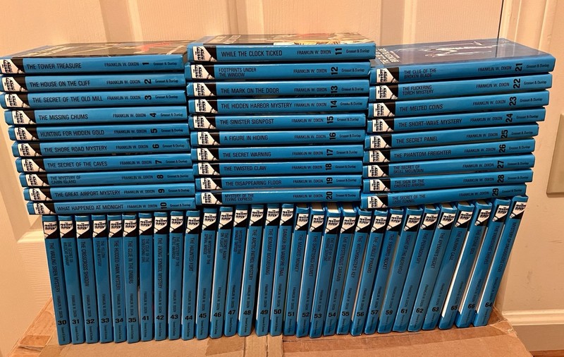 Lot of 59 Hardy Boys Hardcover, Glossy Flashlight Edition by Franklin W. Dixon