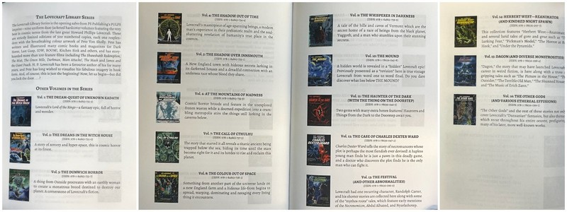 H.P. Lovecraft / von Sholly (illus) / lot of 14 PS Pulps Library ltd edition HC gallery
