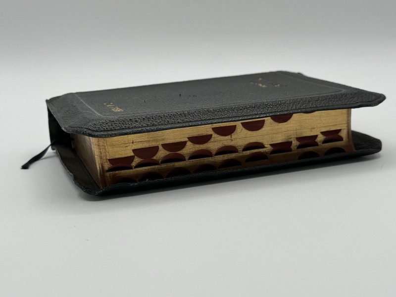 Vintage Thomas Nelson ASV Holy Bible Illustrated Leather Indexed 1930s Gold gallery