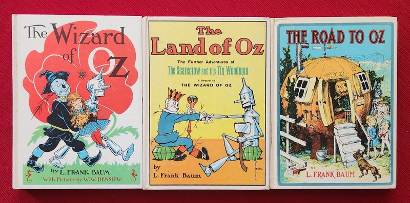 Wizard of Oz Vintage Book Lot of 3 Baum, Neill, Reilly & Lee White Ed Hardcover