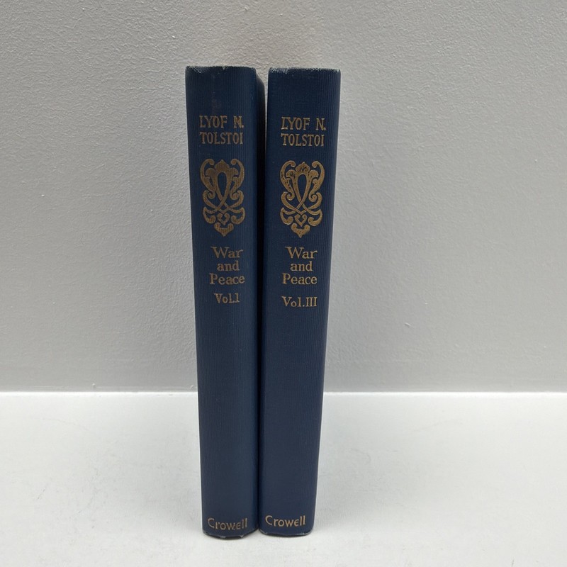War and Peace Leo Tolstoy 1898 Vol I and Vol. III (Rare Books)