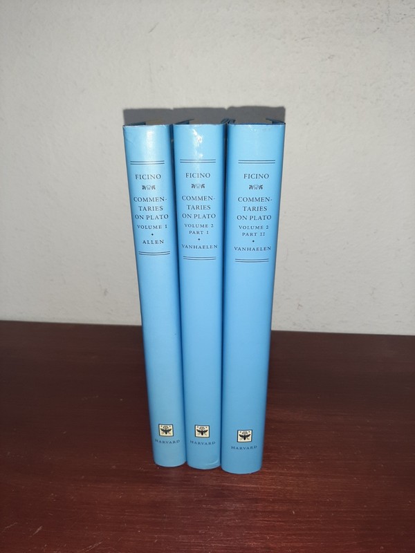 Marsilio Ficino Commentaries on Plato 3 Volumes Hardcover I Tatti