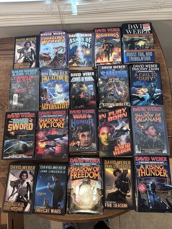 DAVID WEBER Hardback Lot Of 20 Honor Harrington HC