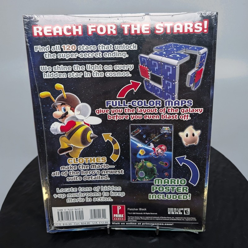 Super Mario Galaxy Prima Strategy Guide Premiere Edition NEW SEALED+Poster gallery