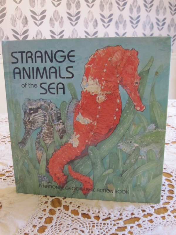 STRANGE ANIMALS of the SEA National Geographic Action Pop-Up Book 1987 HC
