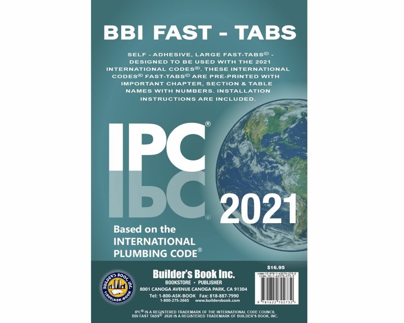 2021 International Plumbing Code (IPC) Fast-Tabs – INDEX TABS ONLY