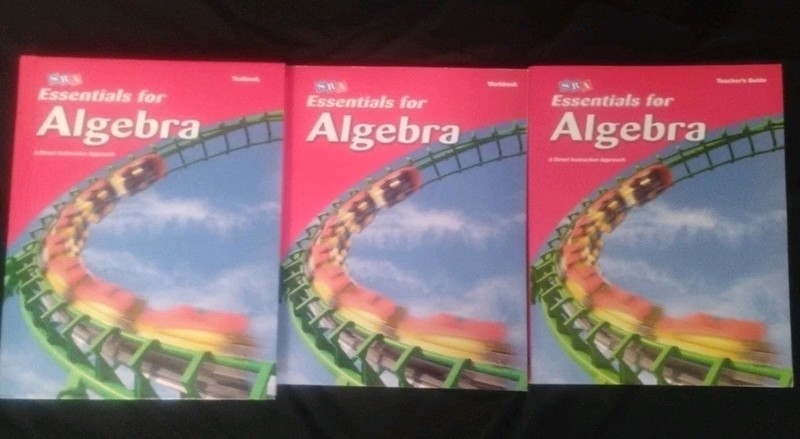 SRA Essentials For Algebra; A Direct Instruction, 3 Book Set, Workbook, Guide