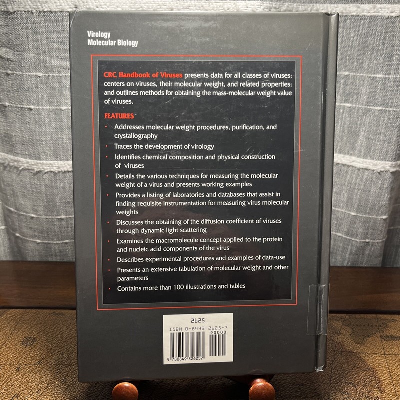 CRC HANDBOOK OF VIRUSES: MASS-MOLECULAR WEIGHT VALUES AND By Horace M. Mazzone gallery