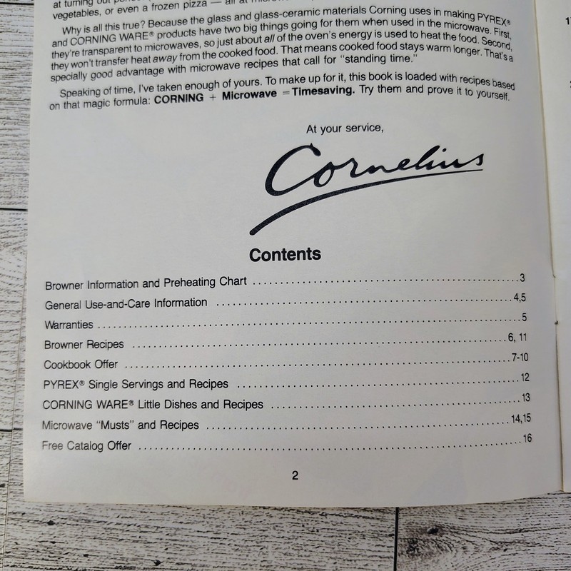 Corning Microwave Cookware Use & Care with Recipe Ideas Vtg Booklet VERY GOOD gallery