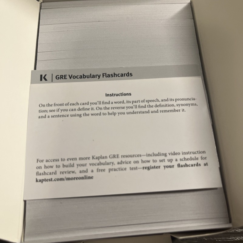 Kaplan Test Prep Ser.: GRE Vocabulary Flashcards, Sixth Edition + Online Mint gallery