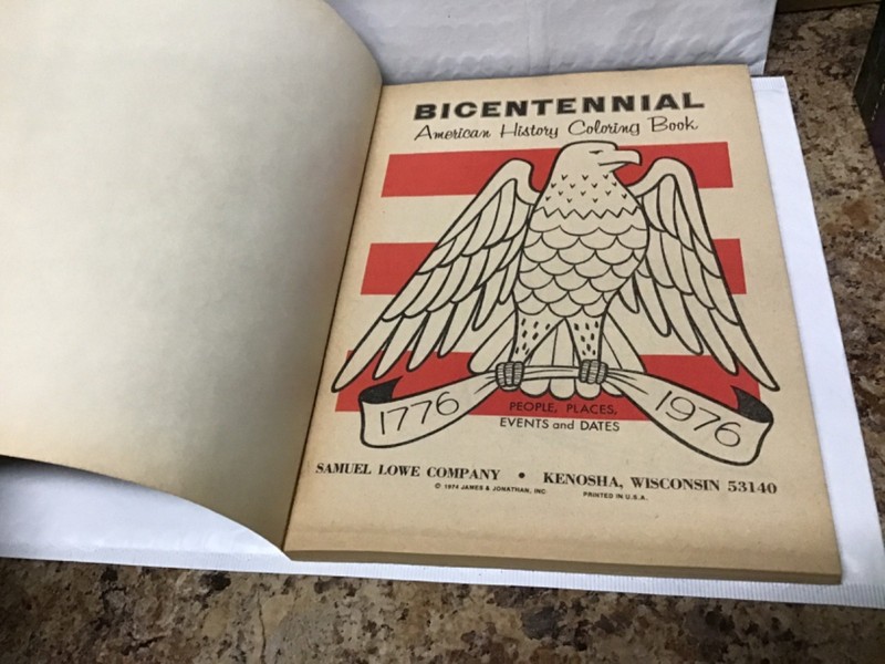 VTG Bicentennial 1776 to 1976 American History Coloring Book Softcover 1974 NOS gallery