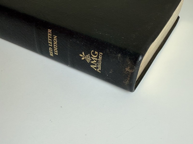 Tim Lahaye Prophecy Study Bible KJ Genuine Black Leather Red Letter Edition gallery