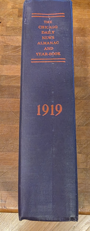 Chicago Daily News Almanac and Year-Book 1919 HC Book gallery