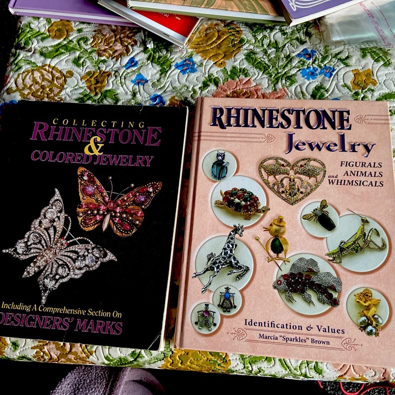 Lot Of 2 Books Rhinestone Jewelry/colored Jewerly By M Dolan & S Brown