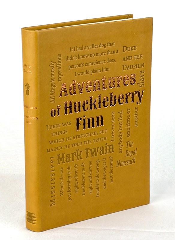 ADVENTURES OF HUCKLEBERRY FINN by Mark Twain Faux Leather Bound Classics *New*