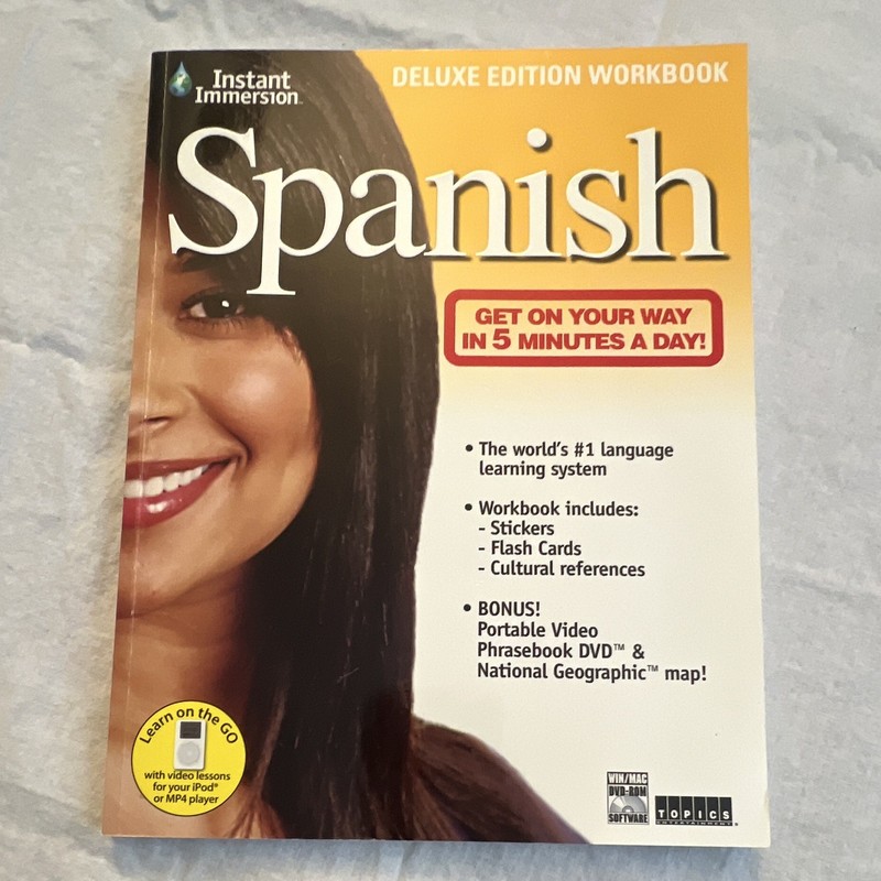 Instant Immersion Spanish Deluxe Edition Workbook w/ DVD A1 Beginner 240p 2008